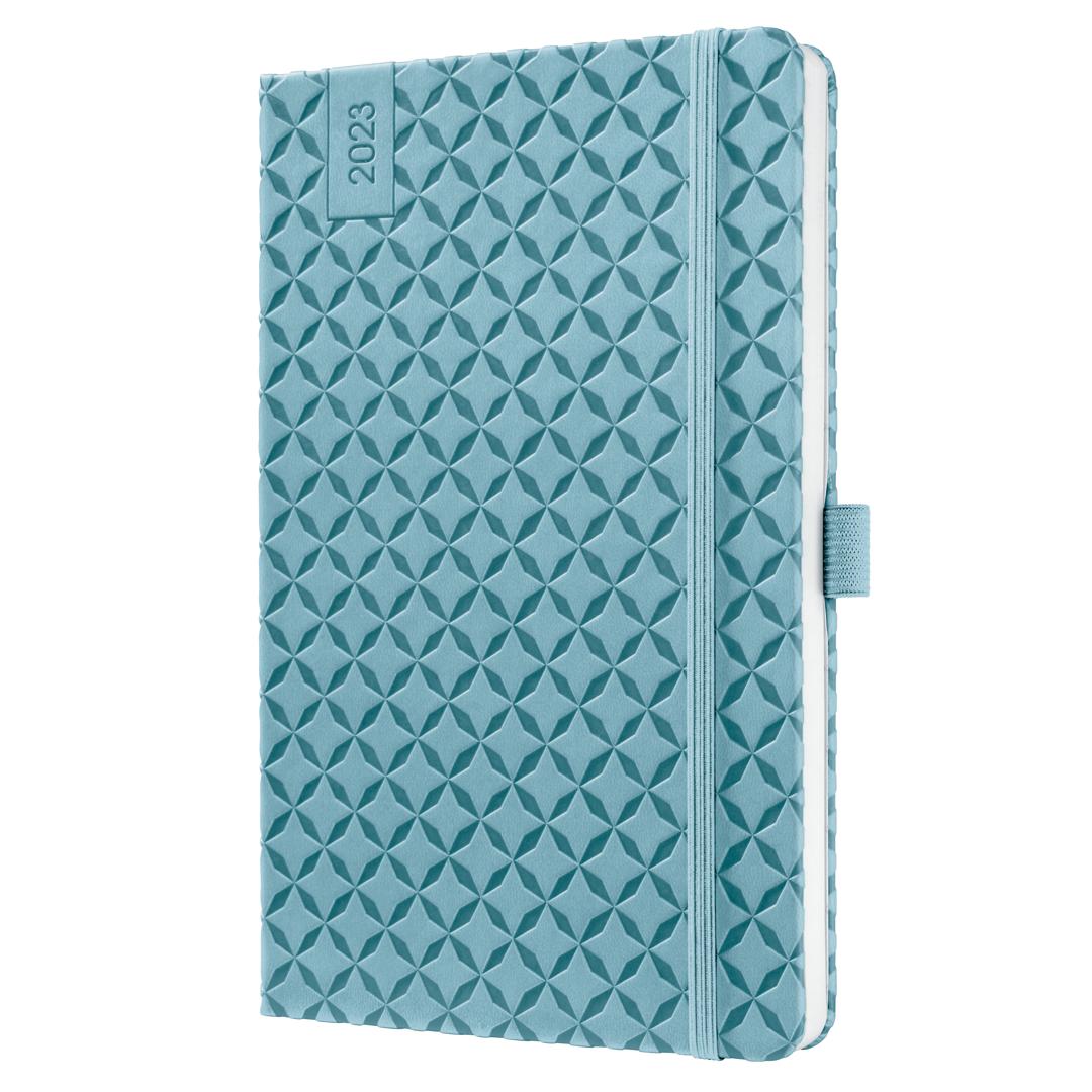 AGENDA JOLIE SIGEL BLEU PASTEL 13.5 X 20.5CM - SEMAINIER 2023 FSC MIX 70%