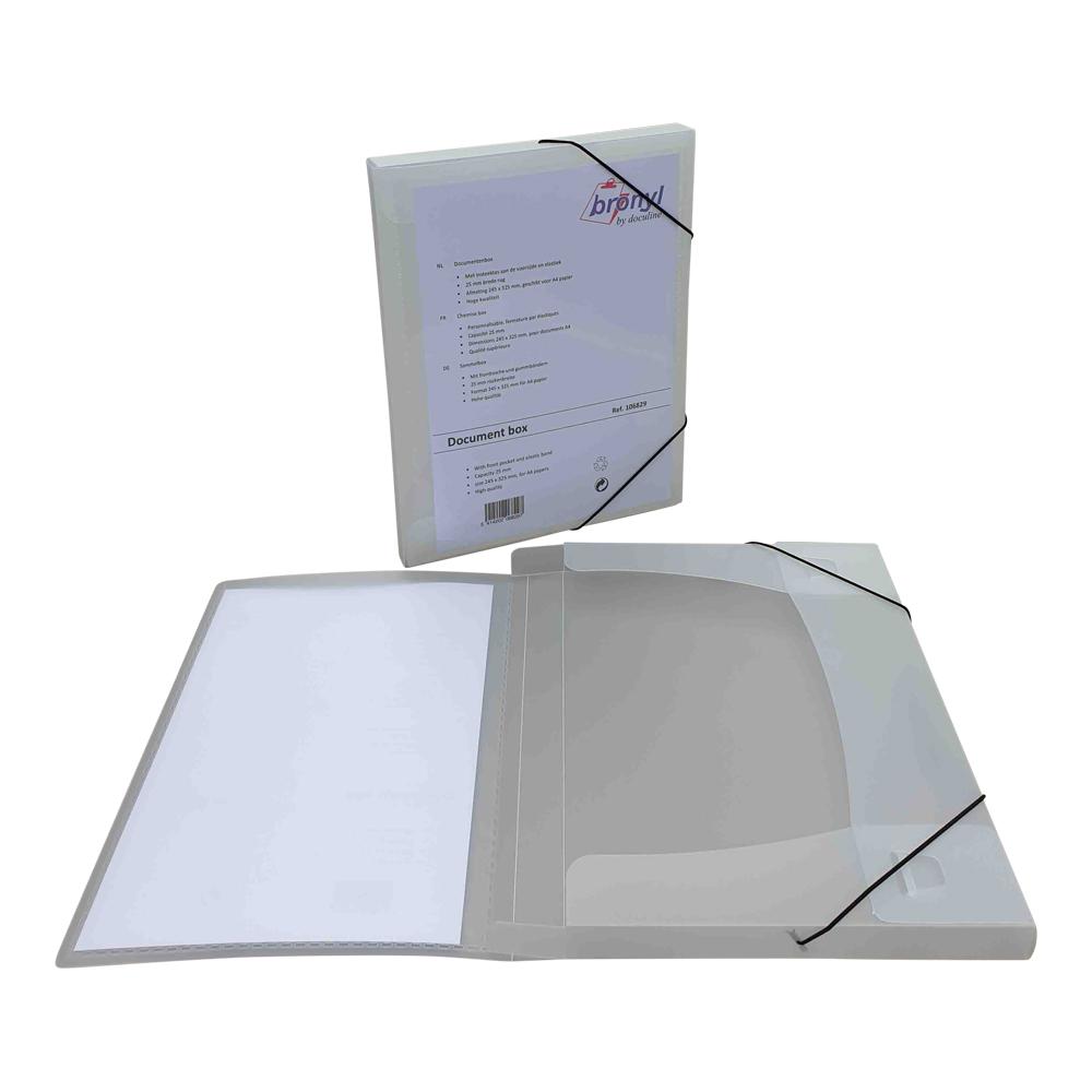 BOX DE RGT PANORAMA BLANC TR BOITE DE RANGEMENT BRONYL 245X330X27MM TRANSP