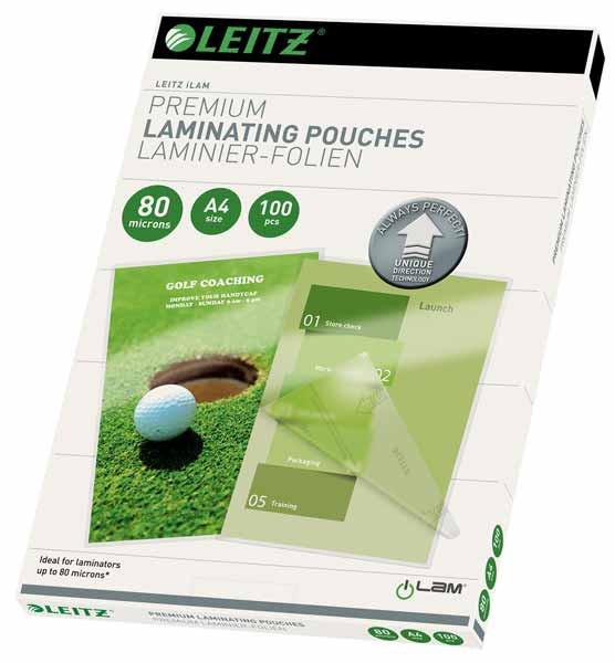 ETUI LEITZ ILAM A4 80MIC 100P PLASTIFICATION