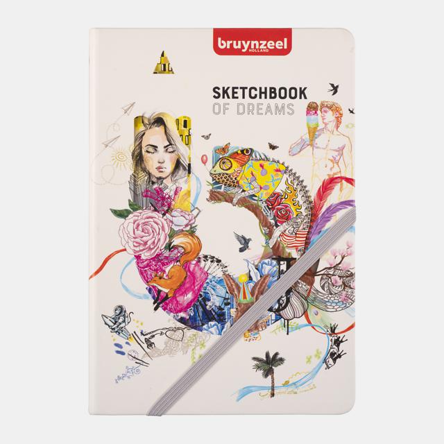 SKETCHBOOK BRUYNZEEL 15X21CM CARNET DE CROQUIS 80 FEUILLES 140g/m² BLANCHES