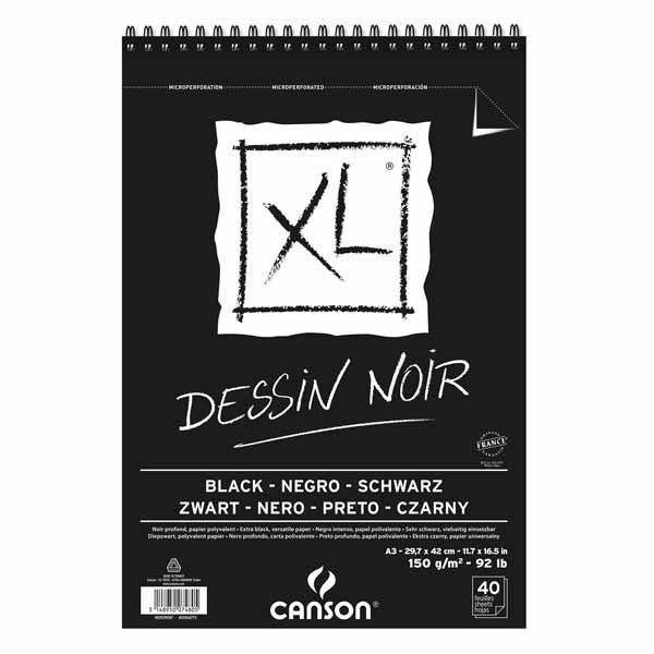 CANSKETCH 40F A3 XL NOIR 150G CANSON SPIRALE
