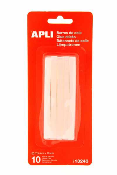 10 RECHARGES PISTOLET A COLLE BATONS DIAM 7.5MM x 10CM APLI POUR PISTOLET 16668