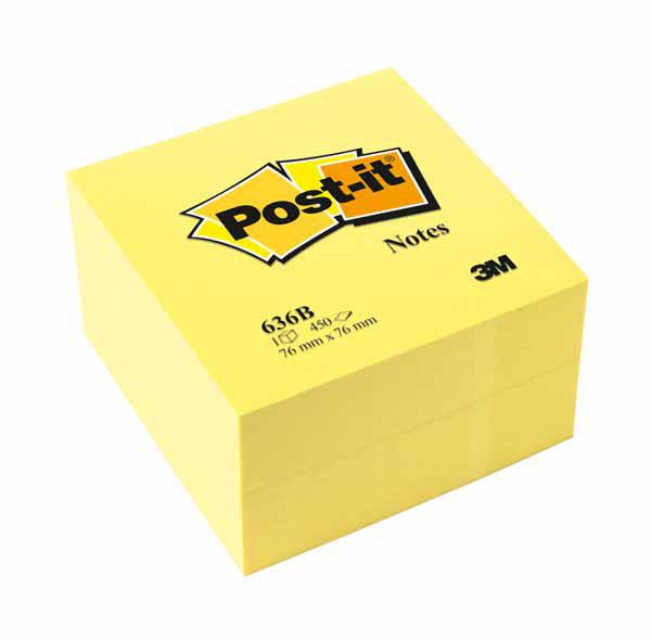 POST-IT 76X76MM JAUNE CANARI 450 FEUILLES
