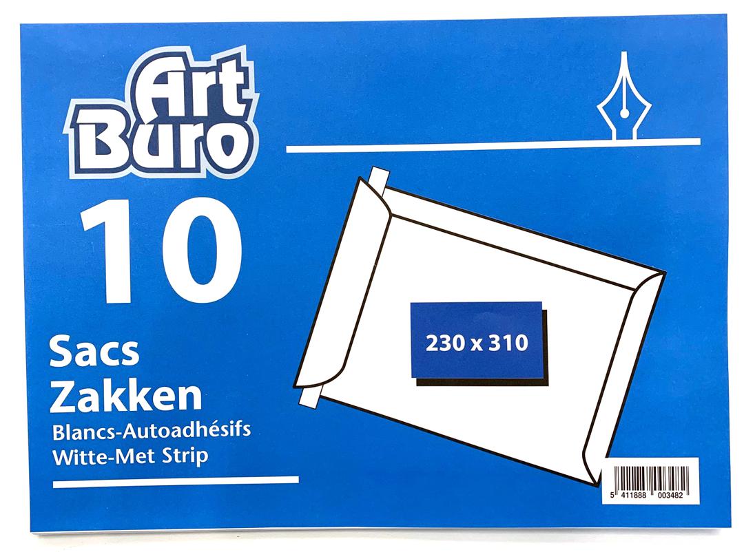 ENVELOPPE SAC 23X31CM P/10 A4 AUTOCOLLANTE - BLANCHE CELLO