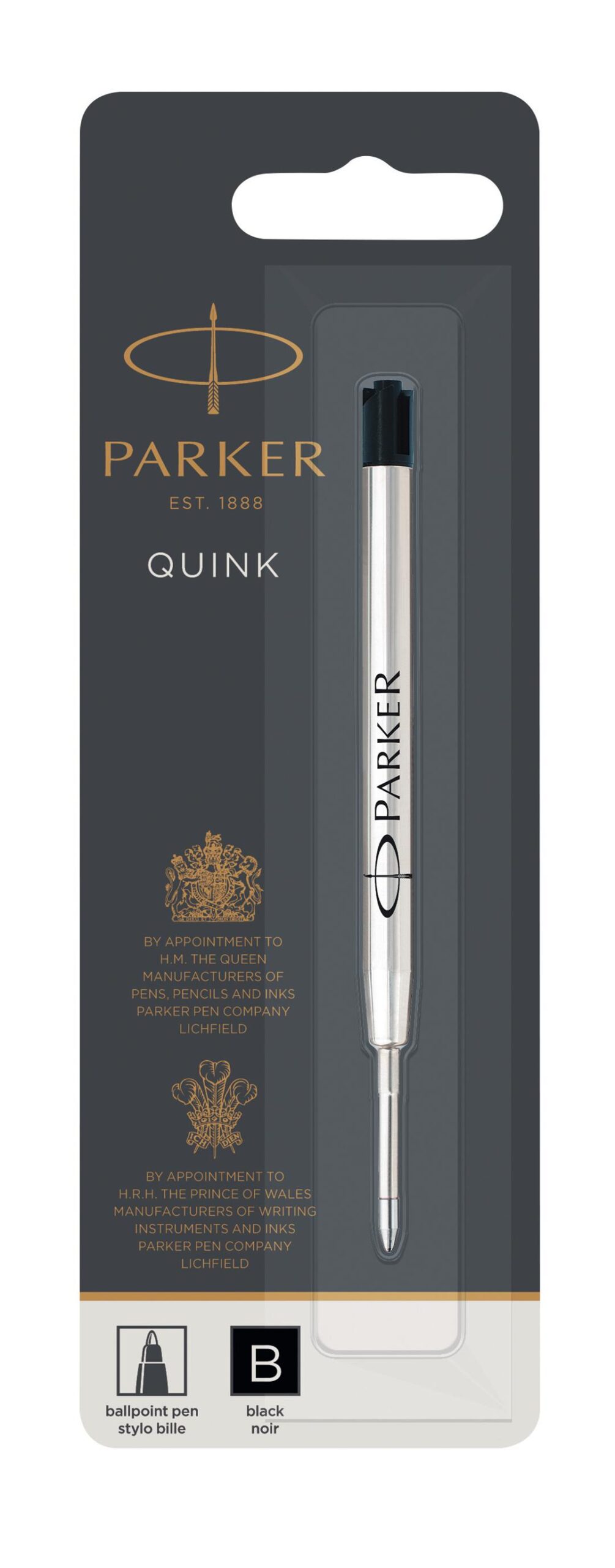 PARKER RECHARGE BILLE NOIR B BROAD - LARGE - BLISTER