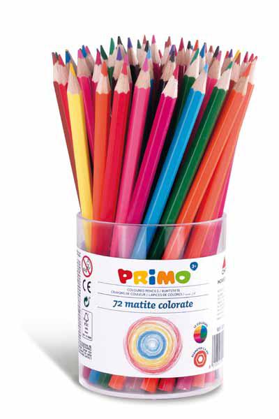 POT 72 CRAYONS COULEURS ASSORTIS MOROCOLOR PRIMO