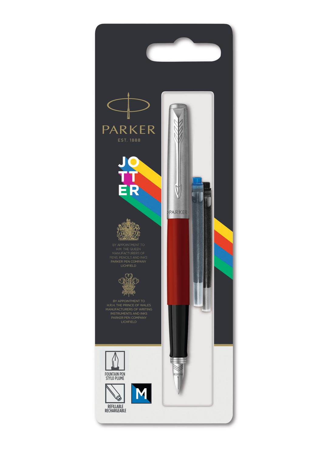 PARKER JOTTER PLUME ROUGE BLIS - STYLO PLUME MOYENNE