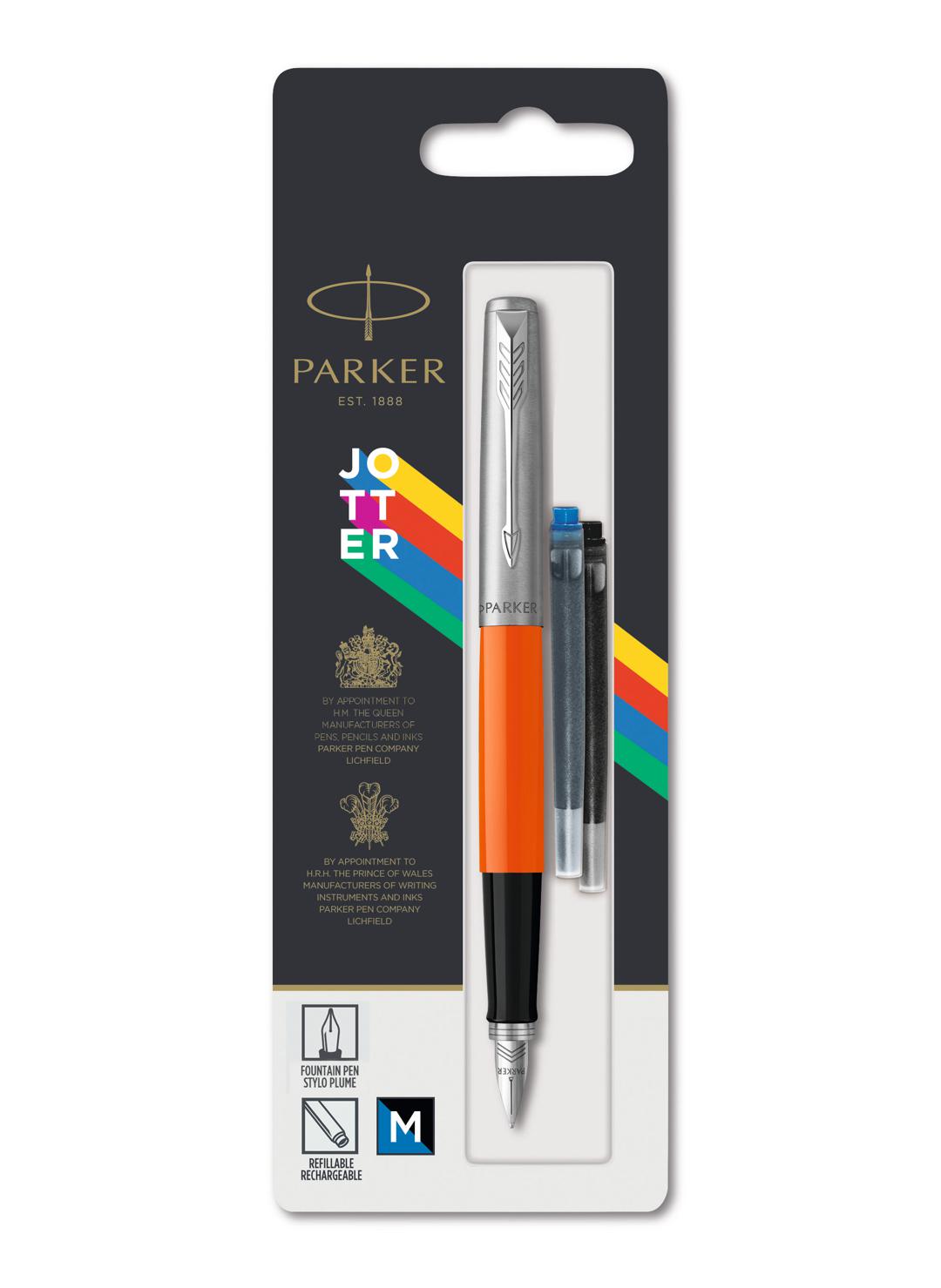 PARKER JOTTER PLUME ORANGE BLI - STYLO PLUME MOYENNE