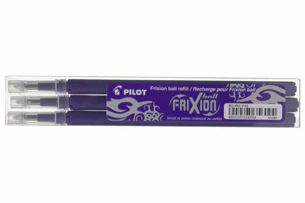 PILOT FRIXION 3 RECHARGES VIO VIOLET 0.7 EFFACABLE