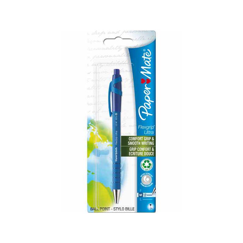 FLEXGRIP ULTRA RT BLEU BLISTER STYLO BILLE PAPER-MATE