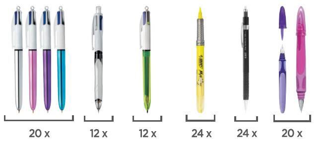 COLIS BIC BOX TOPPER 112pièces