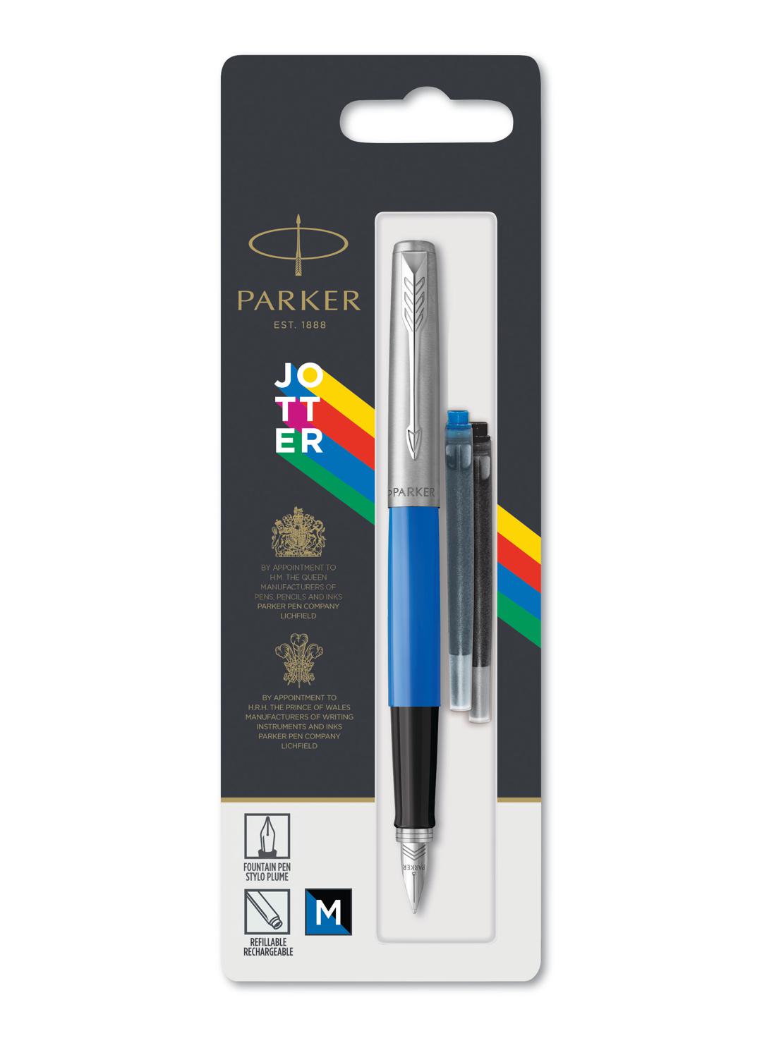 PARKER JOTTER PLUME BLEU BLIST - STYLO PLUME MOYENNE